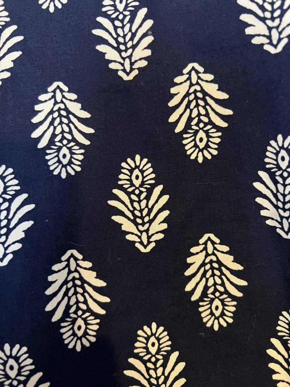 J.Crew Blue White‎ Block Print Button Down Shirt Medium Cotton Blend